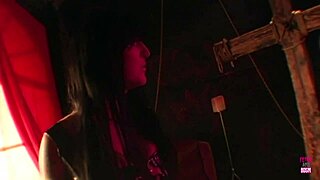 A Foxy Vixen Ties Man For BDSM Cumshot