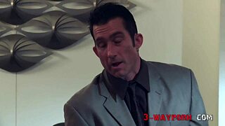 3 way porn - madelyn marie & jennifer dark use his big cock