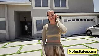 Sexy Brunette Angelina Moon Feels Horny Paying Gardener Logan Xander with Wet Blowjob and Juicy Shaved Pussy in Nature.