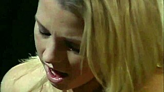 Blonde secretary with small tits gives intense blowjob, but her ass steals the halloween show