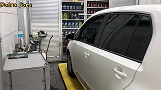 fui trocar óleo do carro e acabei pagando com a buceta fazer o que toda hora sem parar