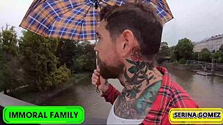 duck feeding turns to dick sucking serina swallows deans cream