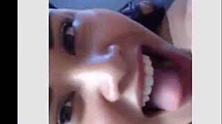 Cumshot to my girlfriend in a gangbang creampie.