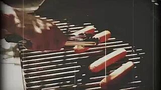 Foster caught stealing and punished with blowjob in garage sex tape