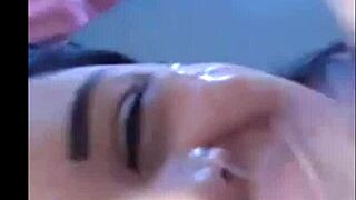 Cumshot to my girlfriend in a gangbang creampie.