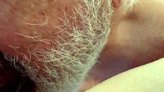 Missionary cunnilingus with close-ups of creampie.