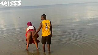 Asian and European mix it up on beach