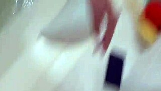 I caught my stepdaughter naked in the bathroom, and she offered herself to me in a beautiful latina nerd amateur moment.