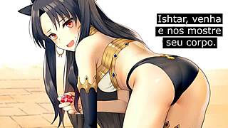 Ishtar and Ereshkigal Dominate Wild Gangbang in Hentai Joi Português!