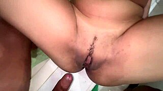 I caught my stepdaughter naked in the bathroom, and she offered herself to me in a beautiful latina nerd amateur moment.