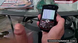 blondie jerks off her step-dad's monster cock!