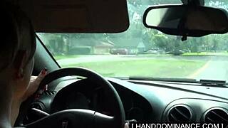 blondie jerks off her step-dad's monster cock!