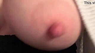 Super horny milf flashes her juicy big tits slowly