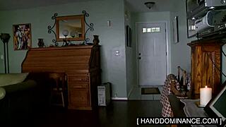 blondie jerks off her step-dad's monster cock!