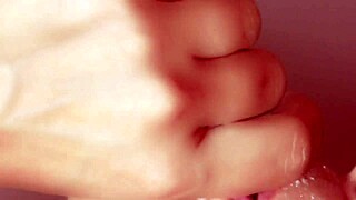 Japanese girlfriend milks me in uncensored close-up