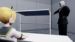 Chieri and Mememe perform a strip dance