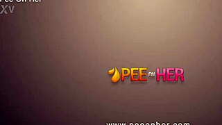 Filthy blonde drenched in golden pee during piss fuck