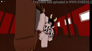 Cowgirl rides and gets fucked by the bull hard 😜