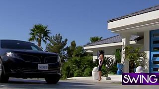 Mature swingers arrive at swing house