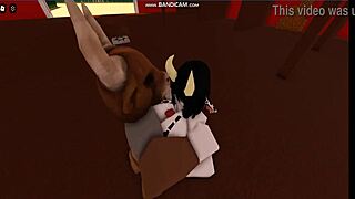 Cowgirl rides and gets fucked by the bull hard 😜