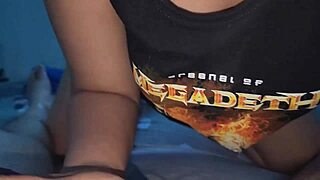 Colombian Bride's Big Ass Rides Dildo Suggestively