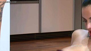 Carmen Croft strokes her man with her big natural tits 😍