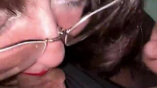 Croatian babe with split tongue performs sloppy deepthroat and facial