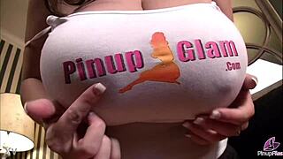 September Carrino shares her huge tits!