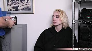 Pretty Blonde Teen Caught And Fucked Hard!