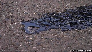 Sally's Outdoor Pissing Scene In Public Softcore