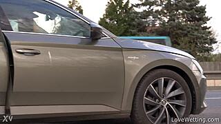 Sally's Outdoor Pissing Scene In Public Softcore