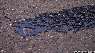 Sally's Outdoor Pissing Scene In Public Softcore