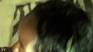 Casual blowjob with black toys in everyday setting