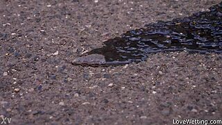 Sally's Outdoor Pissing Scene In Public Softcore