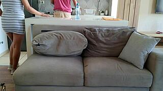 I Fucked My Girlfriend at Stepdad's House with Cum Swallow