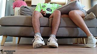 I Fucked My Girlfriend at Stepdad's House with Cum Swallow