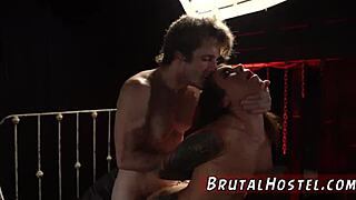 Girl Fucks Bound Slave While Blonde Gets Punished in Garage