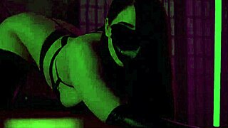 brunette couple engages in sloppy face fucking and licking close up