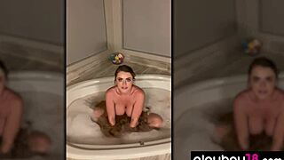 Passionate Busty Brunette Milf Sophie Dee Taking A Bath And Masturbating!