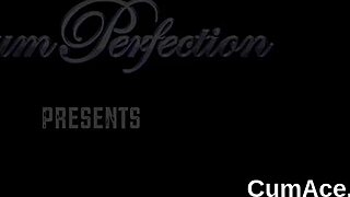 sexy centerfold getting cumshot on her face and swallowing it all 😋