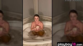 Passionate Busty Brunette Milf Sophie Dee Taking A Bath And Masturbating!