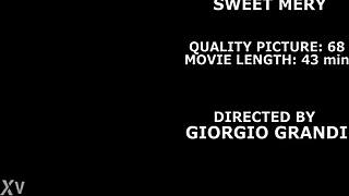 Sweet Mery takes first interracial dp with bbc, rough balls deep action and cum swallow