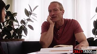 small tits brunette stepdaughter fucked hard by stepdad