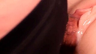 Shaved big pussy takes double penetration with toys.