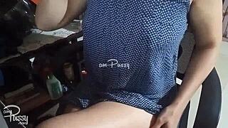 Hey, watch this Asian amateur touch her pussy!