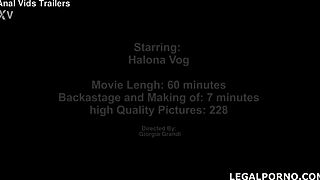 three guys dp her long, then creampie and swallow