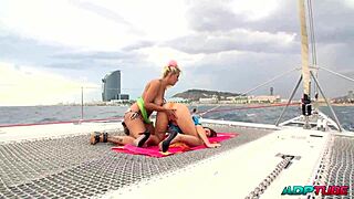 Two Girls Eating Pussy on a Boat in High Seas Barcelona