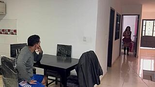 colombiana deals with perverted padrastro for boyfriend dates.