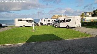 Filthy Kiwi Mature Milf Pisses at Campground