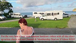 Filthy Kiwi Mature Milf Pisses at Campground